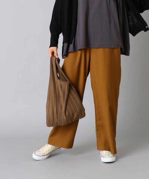 PUAL CE CIN（ピュアルセシン）の「【Du noir】プリーツエコバック（エコバッグ/サブバッグ・レディース・ブラック/ブルー/カーキ・FREE）」の4枚目の写真