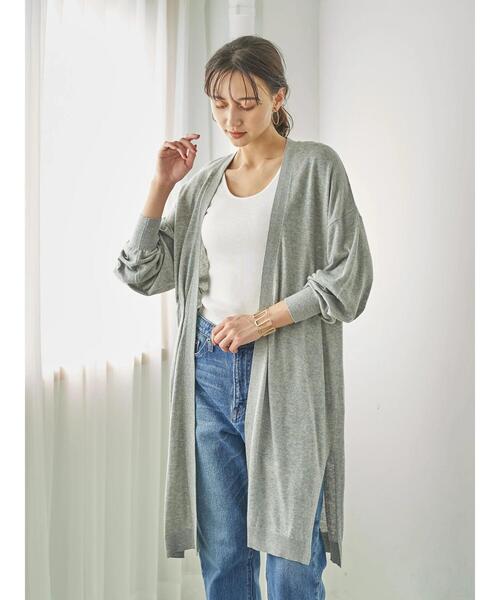 earth music&ecology（アースミュージックアンドエコロジー）の「洗えるトッパーカーディガン ＊（カーディガン/ボレロ・レディース・ブラック/カーキ/モカ/杢グレー/ライトベージュ/ブルー系その他7・FREE）」の17枚目の写真