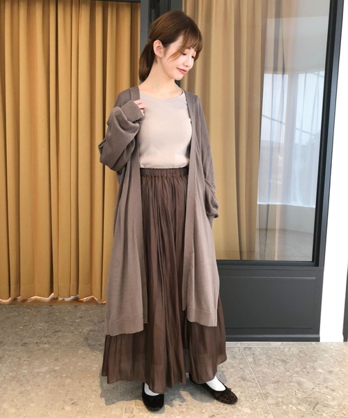 earth music&ecology（アースミュージックアンドエコロジー）の「洗えるトッパーカーディガン ＊（カーディガン/ボレロ・レディース・ブラック/カーキ/モカ/杢グレー/ライトベージュ/ブルー系その他7・FREE）」の3枚目の写真