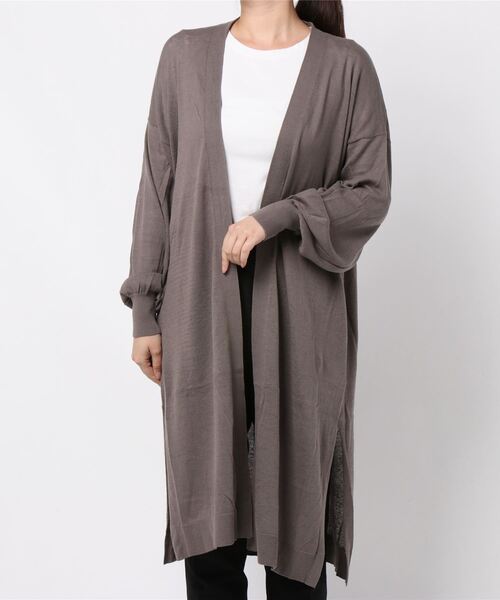 earth music&ecology（アースミュージックアンドエコロジー）の「洗えるトッパーカーディガン ＊（カーディガン/ボレロ・レディース・ブラック/カーキ/モカ/杢グレー/ライトベージュ/ブルー系その他7・FREE）」の10枚目の写真