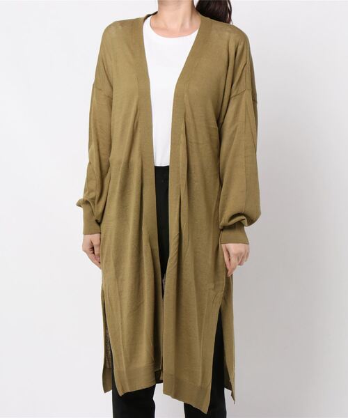 earth music&ecology（アースミュージックアンドエコロジー）の「洗えるトッパーカーディガン ＊（カーディガン/ボレロ・レディース・ブラック/カーキ/モカ/杢グレー/ライトベージュ/ブルー系その他7・FREE）」の9枚目の写真