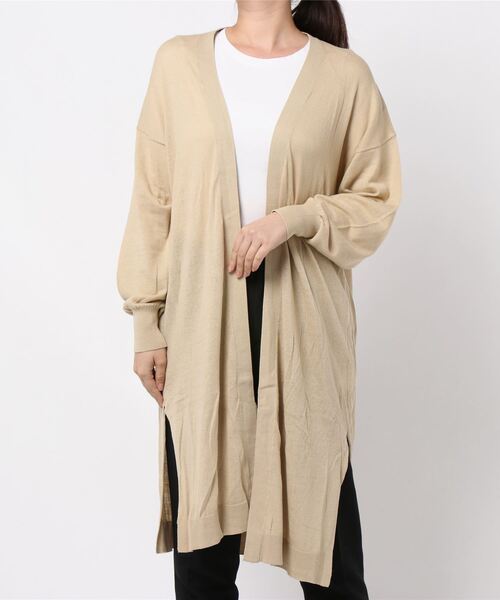 earth music&ecology（アースミュージックアンドエコロジー）の「洗えるトッパーカーディガン ＊（カーディガン/ボレロ・レディース・ブラック/カーキ/モカ/杢グレー/ライトベージュ/ブルー系その他7・FREE）」の7枚目の写真