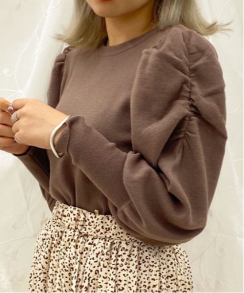 apres jour（アプレジュール）の「袖コンシャスニット【ZOZOTOWN限定アイテム】（ニット/セーター・レディース・ベージュ/アイボリー/ピンクベージュ/モカ/ブラック・X-LARGE/フリー）」の4枚目の写真