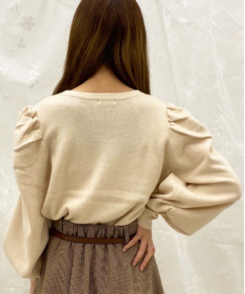 apres jour（アプレジュール）の「袖コンシャスニット【ZOZOTOWN限定アイテム】（ニット/セーター・レディース・ベージュ/アイボリー/ピンクベージュ/モカ/ブラック・X-LARGE/フリー）」の8枚目の写真