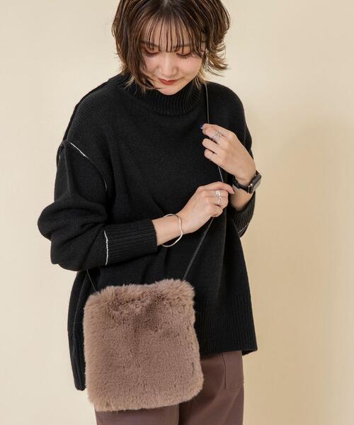 coen（コーエン）の「【WEB限定】バックスリットカラーステッチニット#（ニット/セーター・レディース・ライトグレー/ライトブルー/ブラック・FREE）」の12枚目の写真