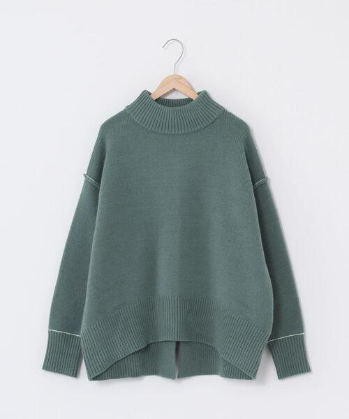 coen（コーエン）の「【WEB限定】バックスリットカラーステッチニット#（ニット/セーター・レディース・ライトグレー/ライトブルー/ブラック・FREE）」の18枚目の写真