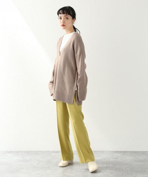 LOWRYS FARM(ローリーズファーム)の「VネックプルオーバーLS 924979(ニット/セーター・レディース・アイボリー/ブラック/ベージュ/イエロー・FREE)」の9枚目の写真