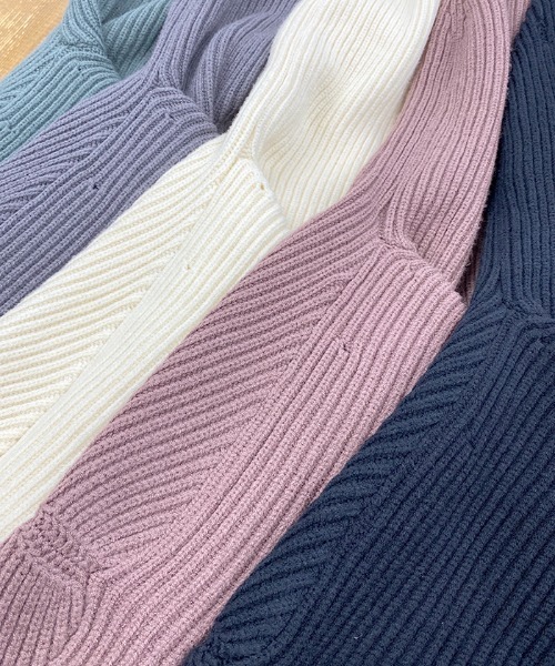 Futier land（フューティアランド）の「ウエストクロスニットプルオーバー（ニット/セーター・レディース・アイボリー/ブラック/ブルーグレー/カーキ/グレー/グリーン/モカ・FREE）」の19枚目の写真