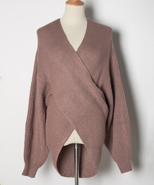 Futier land（フューティアランド）の「ウエストクロスニットプルオーバー（ニット/セーター・レディース・アイボリー/ブラック/ブルーグレー/カーキ/グレー/グリーン/モカ・FREE）」の16枚目の写真