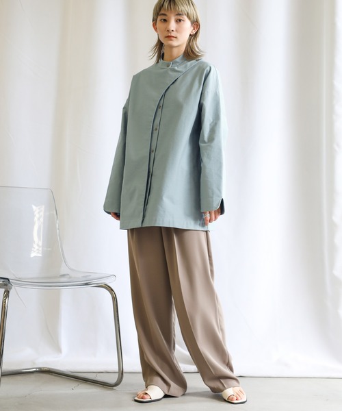 select MOCA（セレクトモカ）の「2021 SS フロントデザインスタンドカラーシャツ（シャツ/ブラウス・レディース・ライトブルー/イエロー/アイボリー・FREE）」の22枚目の写真