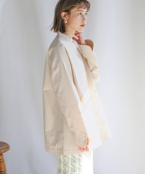 select MOCA（セレクトモカ）の「2021 SS フロントデザインスタンドカラーシャツ（シャツ/ブラウス・レディース・ライトブルー/イエロー/アイボリー・FREE）」の6枚目の写真