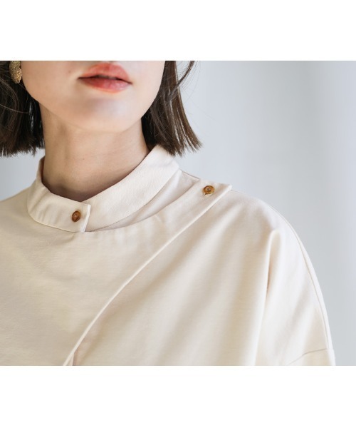 select MOCA（セレクトモカ）の「2021 SS フロントデザインスタンドカラーシャツ（シャツ/ブラウス・レディース・ライトブルー/イエロー/アイボリー・FREE）」の5枚目の写真