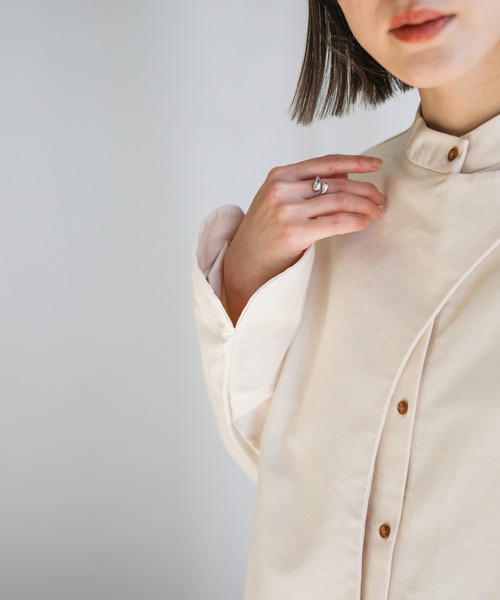 select MOCA（セレクトモカ）の「2021 SS フロントデザインスタンドカラーシャツ（シャツ/ブラウス・レディース・ライトブルー/イエロー/アイボリー・FREE）」の10枚目の写真