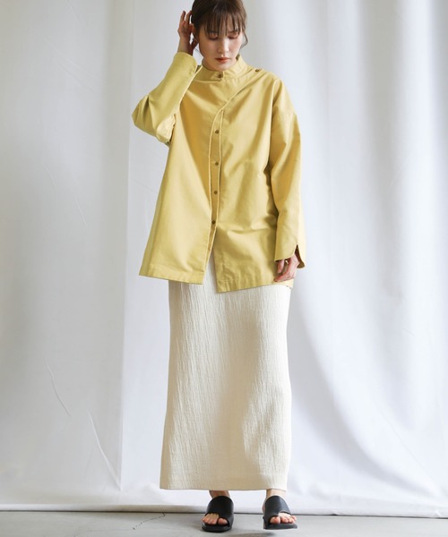 select MOCA（セレクトモカ）の「2021 SS フロントデザインスタンドカラーシャツ（シャツ/ブラウス・レディース・ライトブルー/イエロー/アイボリー・FREE）」の21枚目の写真