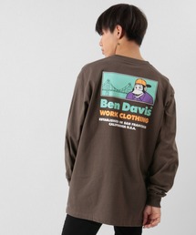 BEN DAVIS（ベンデイビス）の「【BEN DAVIS/ベンデイビス】ブリッジ＆ゴリラロゴ ワンポイント ロゴプリント バックプリント ロングスリーブ（Tシャツ/カットソー・メンズ）」