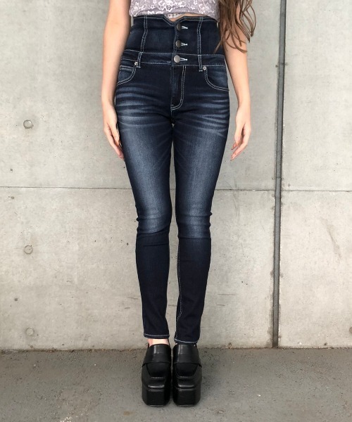 ENVYM（アンビー）の「ハイウエストスキニーＰＴ（デニムパンツ・レディース・インディゴブルー/ブルー・M/S）」の7枚目の写真