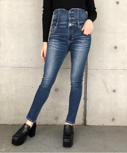 ENVYM（アンビー）の「ハイウエストスキニーＰＴ（デニムパンツ・レディース・インディゴブルー/ブルー・M/S）」の13枚目の写真
