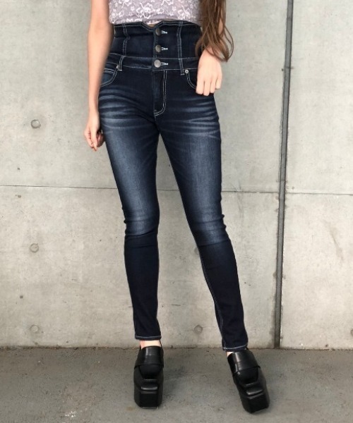 ENVYM（アンビー）の「ハイウエストスキニーＰＴ（デニムパンツ・レディース・インディゴブルー/ブルー・M/S）」の12枚目の写真