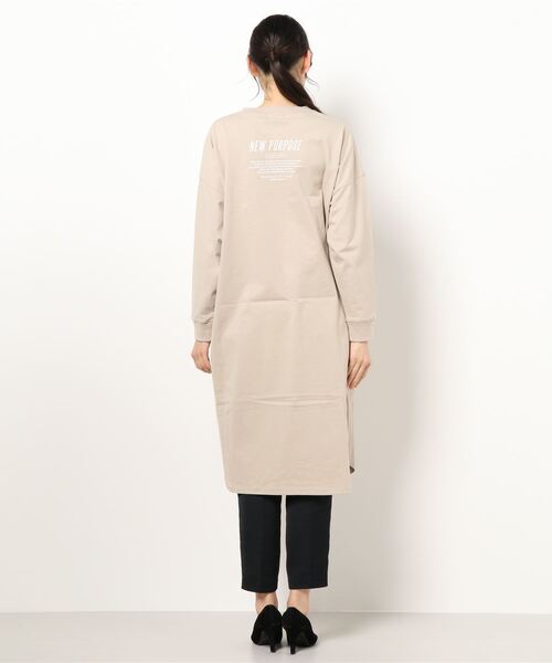 RAG MACHINE（ラグマシーン）の「【RAG MACHINE】ロゴプリントワンピース（ワンピース・レディース・オフホワイト/ベージュ/ダークグレー・M/L）」の3枚目の写真