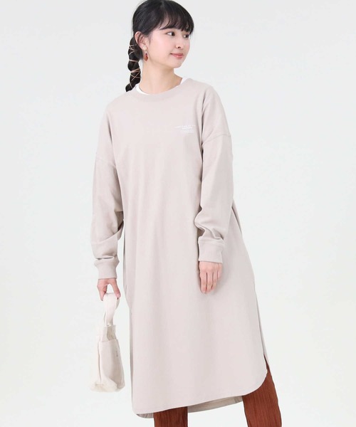 RAG MACHINE（ラグマシーン）の「【RAG MACHINE】ロゴプリントワンピース（ワンピース・レディース・オフホワイト/ベージュ/ダークグレー・M/L）」の9枚目の写真