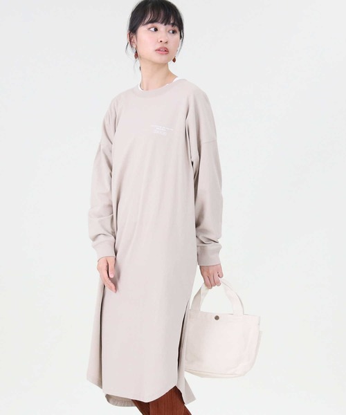 RAG MACHINE（ラグマシーン）の「【RAG MACHINE】ロゴプリントワンピース（ワンピース・レディース・オフホワイト/ベージュ/ダークグレー・M/L）」の10枚目の写真