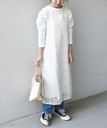 SHIPS any（シップス エニィ）の「SHIPS any: デコール レース ロング キャミワンピース（ワンピース）」