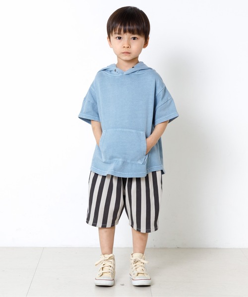 MAKE YOUR DAY（メイクユアデイ）の「硫化染フーディー■80～140cm（Tシャツ/カットソー・キッズ・グレー/ブルー/ピンク・90/100/110/120/80/140/130）」の7枚目の写真