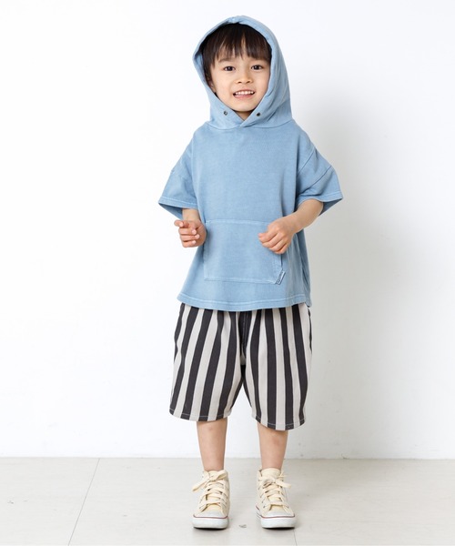 MAKE YOUR DAY（メイクユアデイ）の「硫化染フーディー■80～140cm（Tシャツ/カットソー・キッズ・グレー/ブルー/ピンク・90/100/110/120/80/140/130）」の8枚目の写真