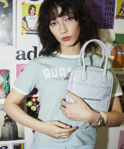 Bonjour Girl（ボンジュールガール）の「【Bonjour Girl】クロコ2WAY BOSTON SHOULDER BAG（ショルダーバッグ・レディース・ホワイト/ブルー/ラベンダー・FREE）」の3枚目の写真