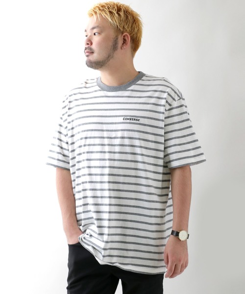セール 21spring Converse コンバース ワインポイントロゴボーダーｔシャツ 大きいサイズ Tシャツ カットソー Converse コンバース のファッション通販 Zozotown