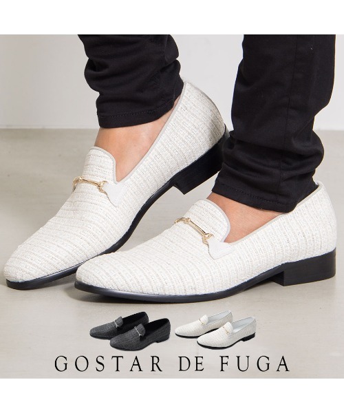 GOSTAR DE FUGA(ゴスタール ジフーガ)の「『GOSTAR DE FUGA』ビット付きニットローファー(ローファー・メンズ・ホワイト/ブラック・M/L)」の9枚目の写真