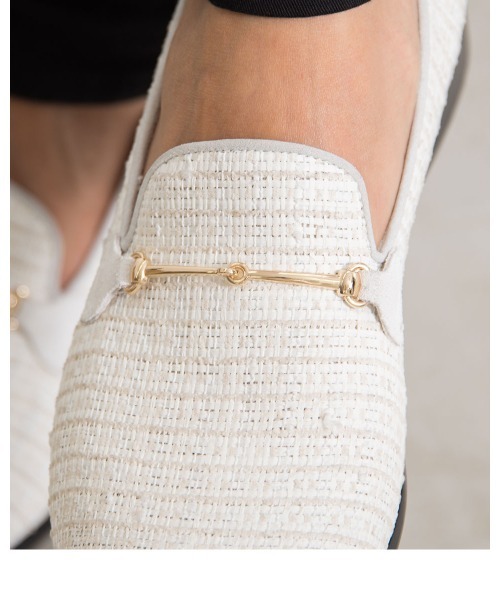 GOSTAR DE FUGA(ゴスタール ジフーガ)の「『GOSTAR DE FUGA』ビット付きニットローファー(ローファー・メンズ・ホワイト/ブラック・M/L)」の11枚目の写真