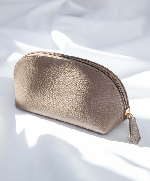 Edit Sheen（エディットシーン）の「ラウンドカットマルチポーチ（ポーチ・レディース・モカ/ブルー/アイボリー/オレンジ・FREE）」の2枚目の写真