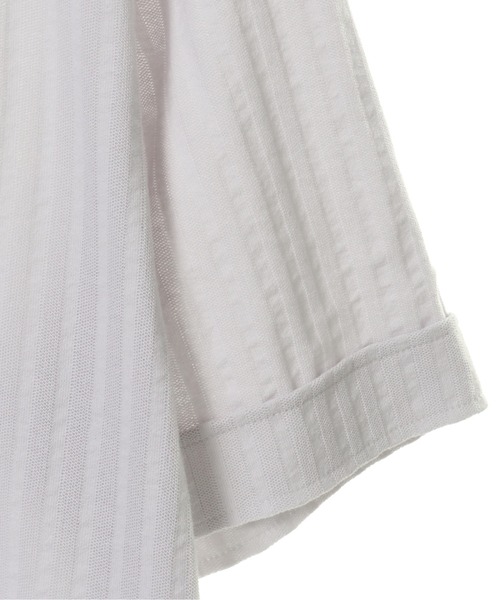 CROWDED CLOSET（クラウデッドクローゼット）の「ニットサッカーシャツ（ポロシャツ・メンズ・ホワイト/ネイビー/グレー・2/4/3）」の11枚目の写真