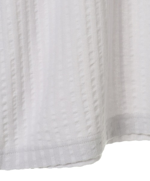 CROWDED CLOSET（クラウデッドクローゼット）の「ニットサッカーシャツ（ポロシャツ・メンズ・ホワイト/ネイビー/グレー・2/4/3）」の9枚目の写真