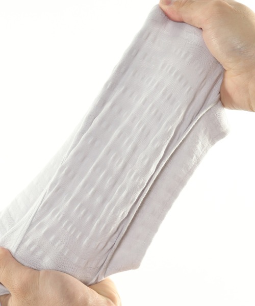 CROWDED CLOSET（クラウデッドクローゼット）の「ニットサッカーシャツ（ポロシャツ・メンズ・ホワイト/ネイビー/グレー・2/4/3）」の7枚目の写真