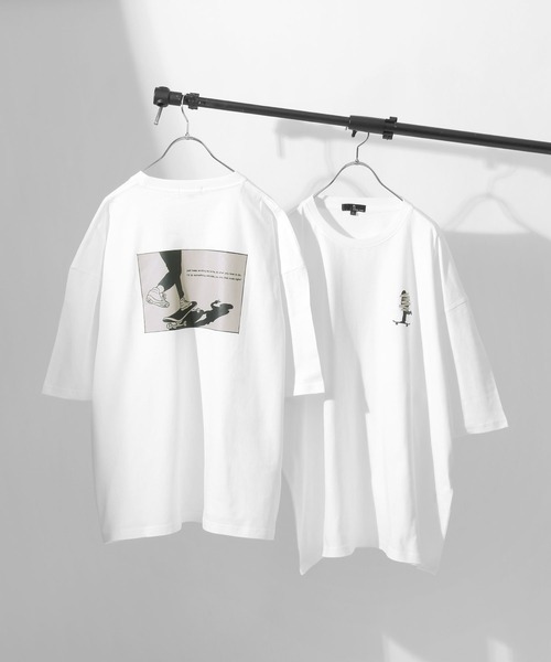 ZIP FIVE（ジップファイブ）の「【ZIP FIVE】アソートイラストプリントビッグシルエット半袖Tシャツ（Tシャツ/カットソー・メンズ・ホワイト/ブラック/パープル/グレー/ブルー/ホワイト系/ホワイト系1/ホワイト系2/ブラック系/ブラック系1/ブラック系2/グレー系/グレー系1/グレー系2/ブルー系/ブルー系1/ブルー系2/パープル系/パープル系1/パープル系2・MEDIUM/LARGE）」の4枚目の写真