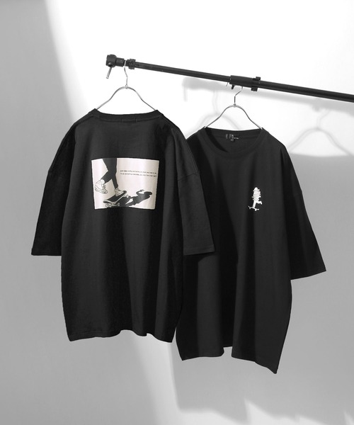 ZIP FIVE（ジップファイブ）の「【ZIP FIVE】アソートイラストプリントビッグシルエット半袖Tシャツ（Tシャツ/カットソー・メンズ・ホワイト/ブラック/パープル/グレー/ブルー/ホワイト系/ホワイト系1/ホワイト系2/ブラック系/ブラック系1/ブラック系2/グレー系/グレー系1/グレー系2/ブルー系/ブルー系1/ブルー系2/パープル系/パープル系1/パープル系2・MEDIUM/LARGE）」の8枚目の写真