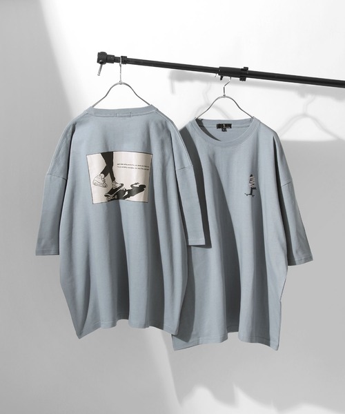 ZIP FIVE（ジップファイブ）の「【ZIP FIVE】アソートイラストプリントビッグシルエット半袖Tシャツ（Tシャツ/カットソー・メンズ・ホワイト/ブラック/パープル/グレー/ブルー/ホワイト系/ホワイト系1/ホワイト系2/ブラック系/ブラック系1/ブラック系2/グレー系/グレー系1/グレー系2/ブルー系/ブルー系1/ブルー系2/パープル系/パープル系1/パープル系2・MEDIUM/LARGE）」の15枚目の写真