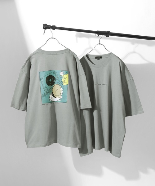 ZIP FIVE（ジップファイブ）の「【ZIP FIVE】アソートイラストプリントビッグシルエット半袖Tシャツ（Tシャツ/カットソー・メンズ・ホワイト/ブラック/パープル/グレー/ブルー/ホワイト系/ホワイト系1/ホワイト系2/ブラック系/ブラック系1/ブラック系2/グレー系/グレー系1/グレー系2/ブルー系/ブルー系1/ブルー系2/パープル系/パープル系1/パープル系2・MEDIUM/LARGE）」の10枚目の写真