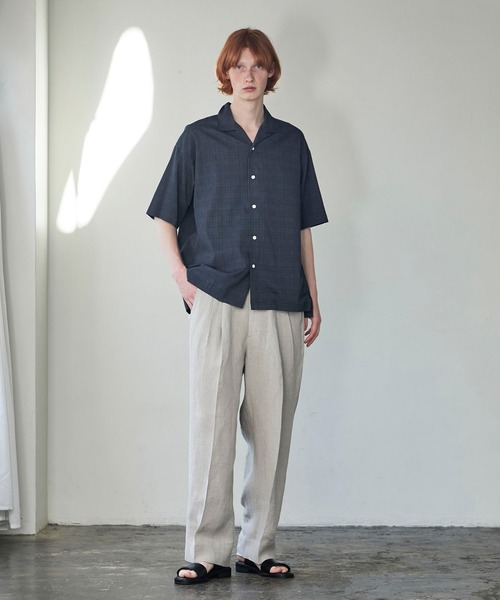 UNITED TOKYO（ユナイテッドトウキョウ）の「リネンワイドスラックス（スラックス・メンズ・マルチ/ベージュ/ブラック・1/2/3）」の22枚目の写真