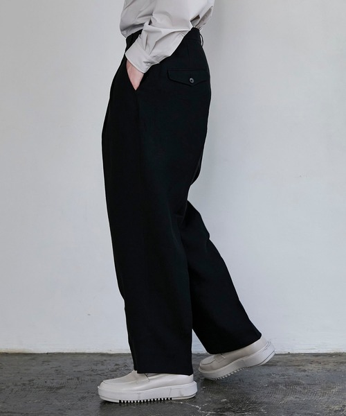 UNITED TOKYO（ユナイテッドトウキョウ）の「リネンワイドスラックス（スラックス・メンズ・マルチ/ベージュ/ブラック・1/2/3）」の14枚目の写真