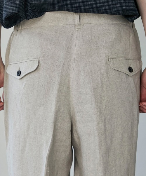 UNITED TOKYO（ユナイテッドトウキョウ）の「リネンワイドスラックス（スラックス・メンズ・マルチ/ベージュ/ブラック・1/2/3）」の7枚目の写真