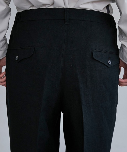 UNITED TOKYO（ユナイテッドトウキョウ）の「リネンワイドスラックス（スラックス・メンズ・マルチ/ベージュ/ブラック・1/2/3）」の4枚目の写真