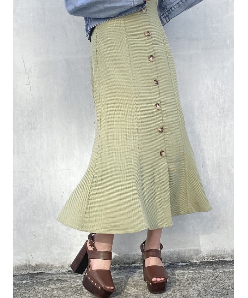 one way(ワンウェイ)の「【oneway】フロントボタンマーメイドスカート(スカート・レディース・ブラック系その他/グリーン系その他・FREE)」の2枚目の写真