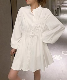 ウエストマーク アシンメトリー シャツ チュニック