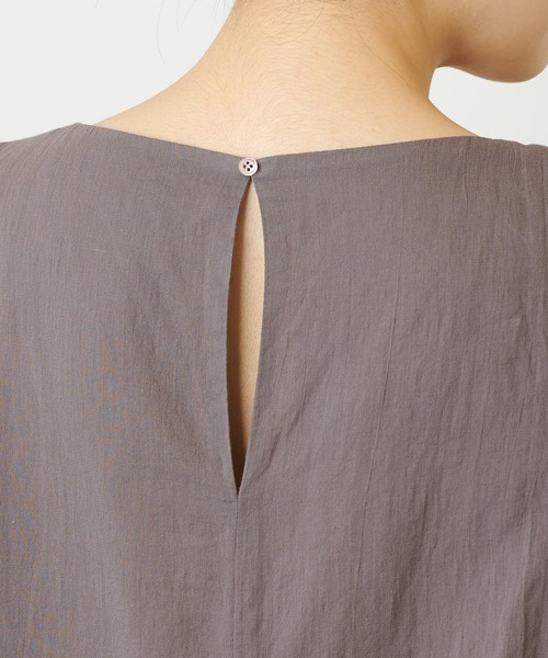 Whim Gazette(ウィムガゼット)の「ボタニカルサックフレアワンピース(ワンピース・レディース・ベージュ/ブルー/モカ・FREE)」の19枚目の写真