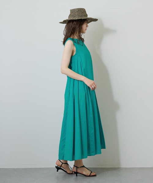 Whim Gazette(ウィムガゼット)の「ボタニカルサックフレアワンピース(ワンピース・レディース・ベージュ/ブルー/モカ・FREE)」の14枚目の写真