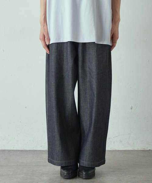 Lui's（ルイス）の「スーパーワイドデニムパンツ（デニムパンツ・メンズ・インディゴブルー/ホワイト・SMALL/MEDIUM）」の8枚目の写真