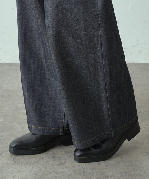 Lui's（ルイス）の「スーパーワイドデニムパンツ（デニムパンツ・メンズ・インディゴブルー/ホワイト・SMALL/MEDIUM）」の14枚目の写真